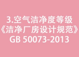 3.空氣潔凈度等級-《潔凈廠房設計規范》GB 50073-2013